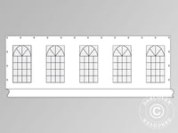 Sidovägg med fönster för partytält PLUS 10m, Vit