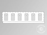 Sidovägg med fönster för partytält PLUS 12m, Vit