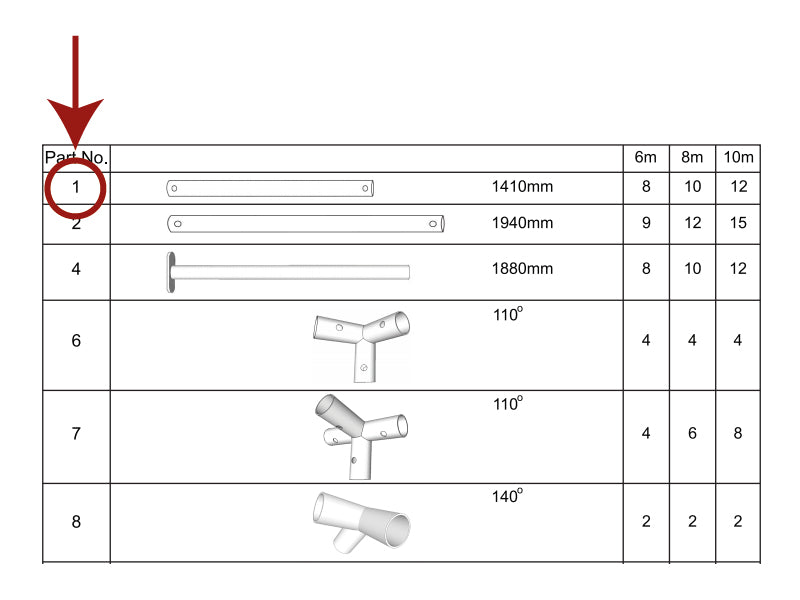 Tub för tak, Ø38mm, 1410mm