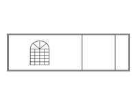 Sidovägg med dörr för PartyZone Pagoda, 5m, vit