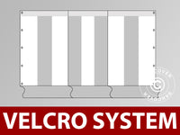 Ändvägg Original 5m med smal dörr, Vit/Grå
