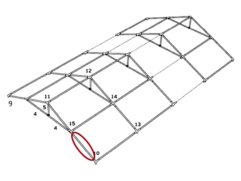 Tub för tak, Ø50mm, 1455mm