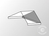2m taköverdrag ändsektion för Exclusive CombiTents®, 6x2m, PVC, Vit