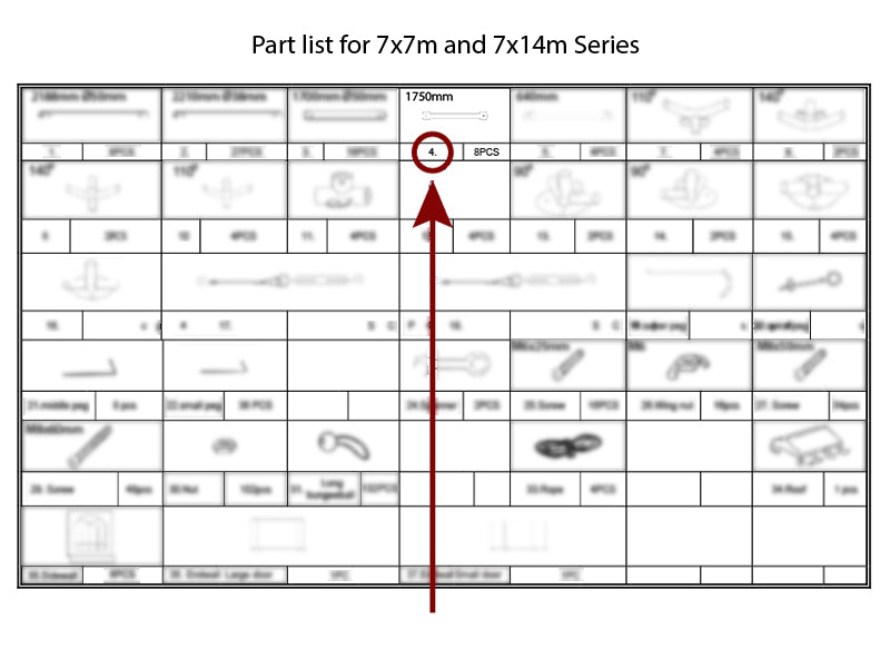Gaveltub horisontell, Ø25mm, 1750mm