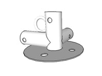 3-vägs montering för bottenram, Ø42+Ø54mm, 90°