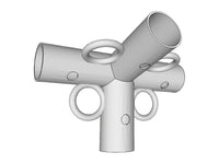 Fyravägsanslutning med 4 ringar, Ø42-54mm