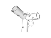 Trevägsanslutning med 3 ringar, Ø42-54mm