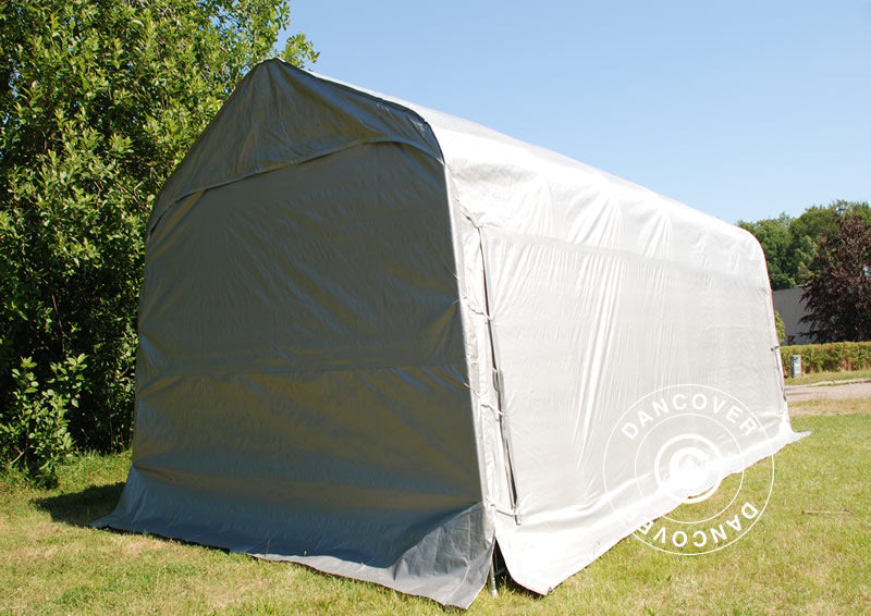 Garagetält PRO 3,77x7,3x3,18m PVC, Grå