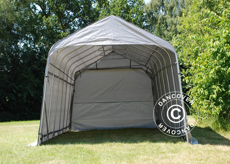Garagetält PRO 3,77x7,3x3,18m, PVC, Grön
