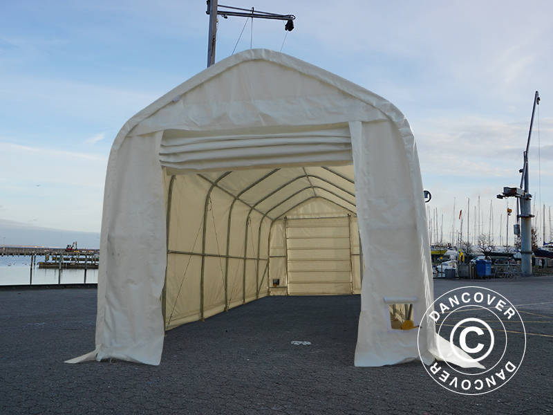 Tälthall Oceancover 5,5x15x4,1x5,3m, PE, Vit