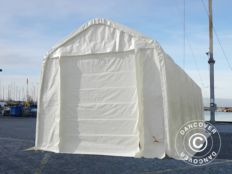 Tälthall Oceancover 5,5x15x4,1x5,3m, PE, Vit