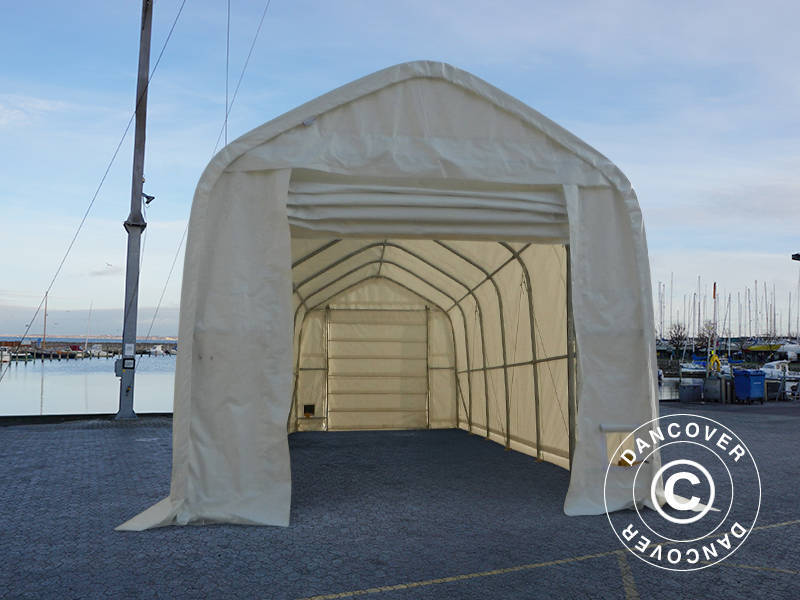 Tälthall Oceancover 5,5x15x4,1x5,3m, PE, Vit