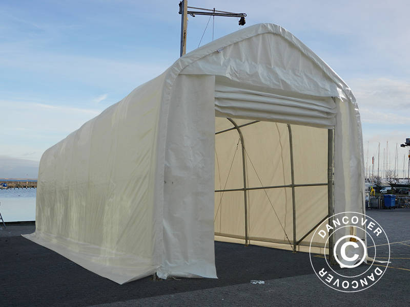 Tälthall Oceancover 5,5x15x4,1x5,3m, PE, Vit