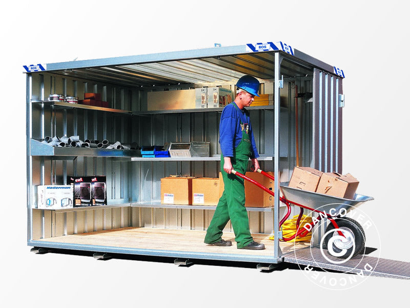 Container, Rigel, 2,1x2,1x2,1m med dubbel dörr, Silver