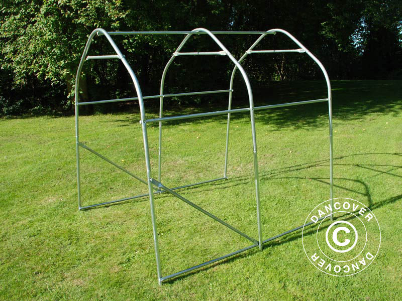 Förrådstält PRO 2x2x2m PE, Grå