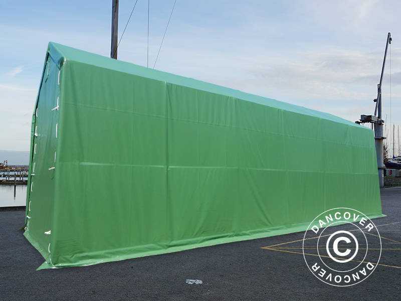 Lagertält PRO XL 4x12x3,5x4,59m, PVC, Grön