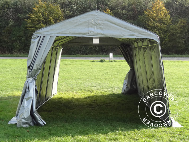 Garagetält Basic 3,3x4,8x2,4m PE, Grå