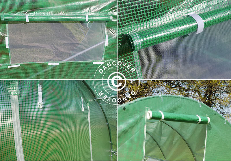 Tunnelväxthus 3x3x2m, 9m², Grön