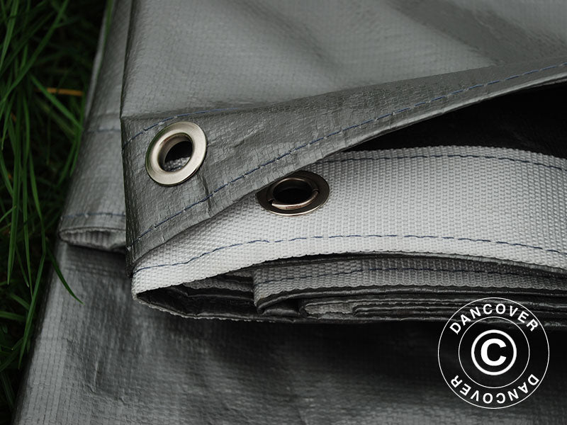 Presenning 6x14m, PE 300g/m², Grå