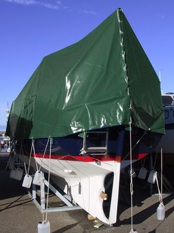 Presenning 6x12m, PVC 600g/m², Grön, Flammhämmande