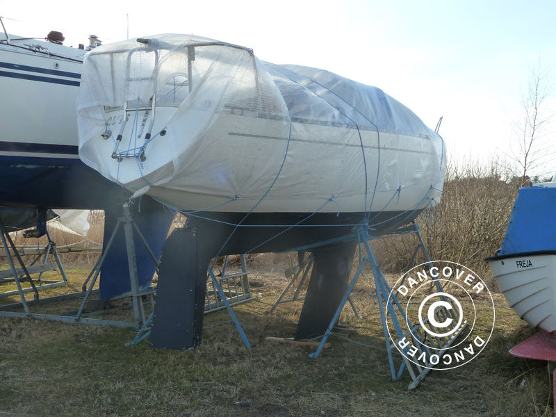 Presenning 6x10m, Nät-förstärkt PE 200g/m², Klar