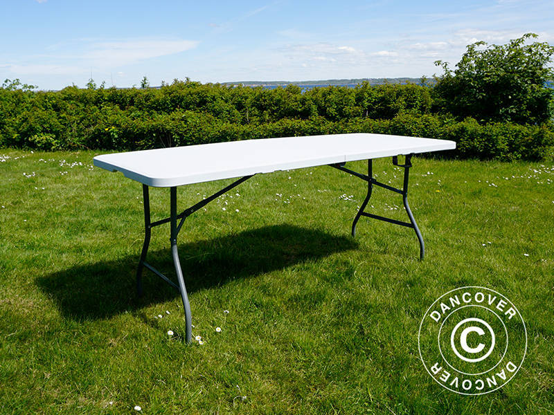 Hopfällbart bord 180x74x74cm, Ljusgrå (1 st.)