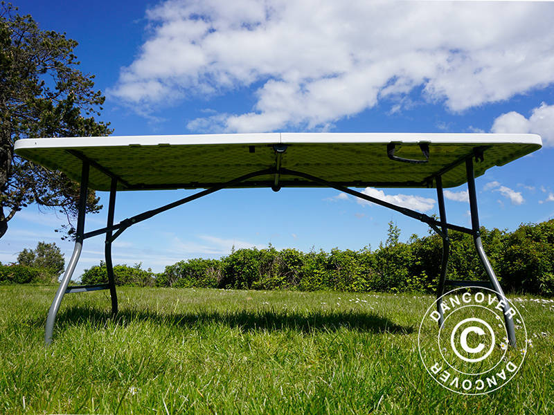 Hopfällbart bord 180x74x74cm, Ljusgrå (1 st.)