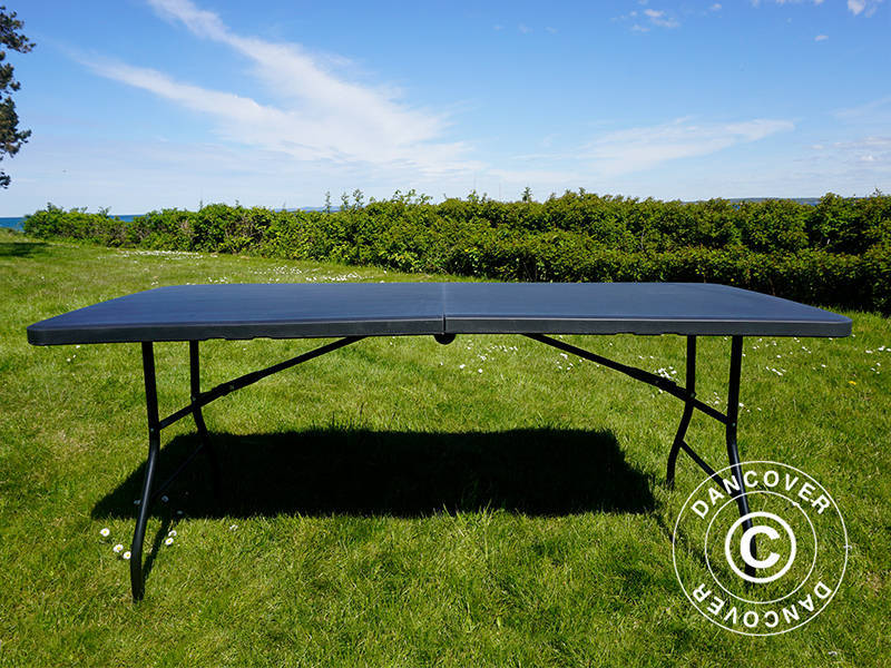 Hopfällbart bord 180x74x74cm, Svart (1 st.)