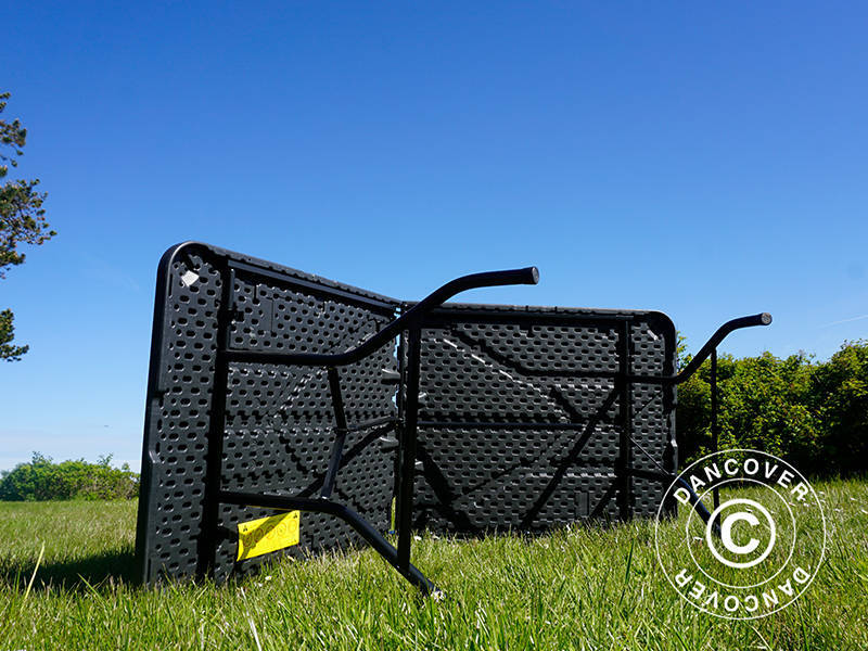 Hopfällbart bord 180x74x74cm, Svart (10 st.)