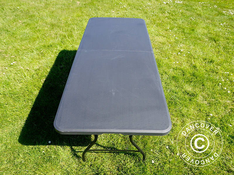 Hopfällbart bord 180x74x74cm, Svart (10 st.)