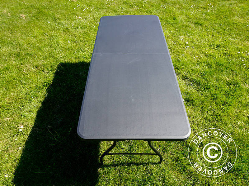 Hopfällbart bord 180x74x74cm, Svart (25 st.)