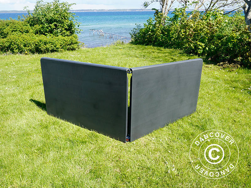 Hopfällbart bord 240x76x74cm, Svart (10 st.)