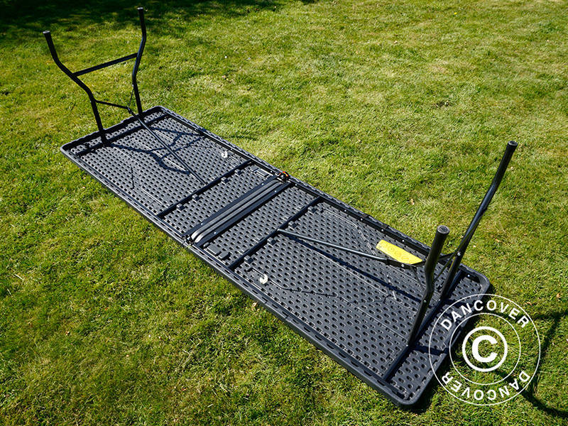 Hopfällbart bord 240x76x74cm, Svart (1 st.)