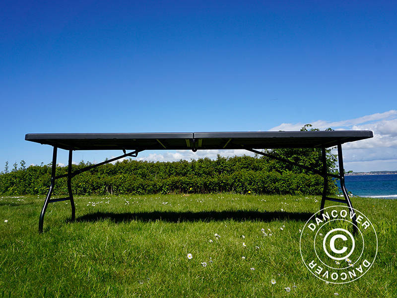 Hopfällbart bord 240x76x74cm, Svart (25 st.)