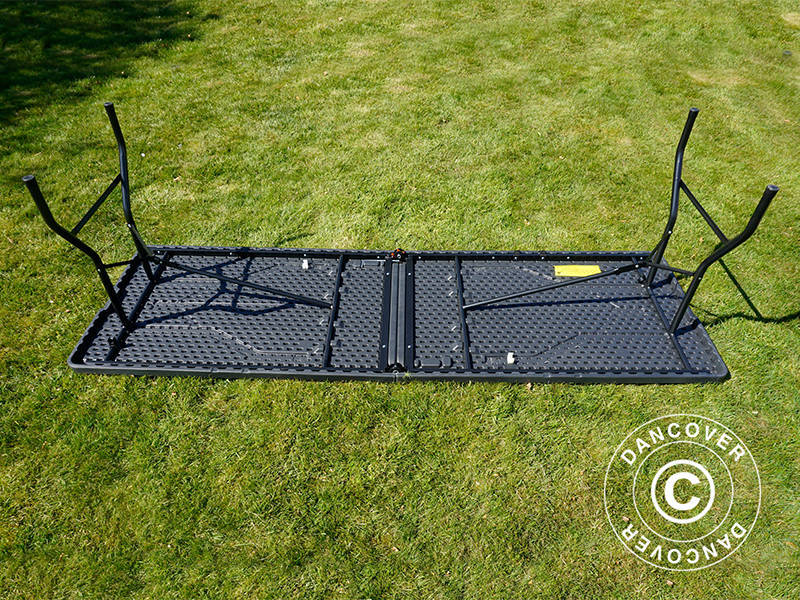 Hopfällbart bord 240x76x74cm, Svart (25 st.)