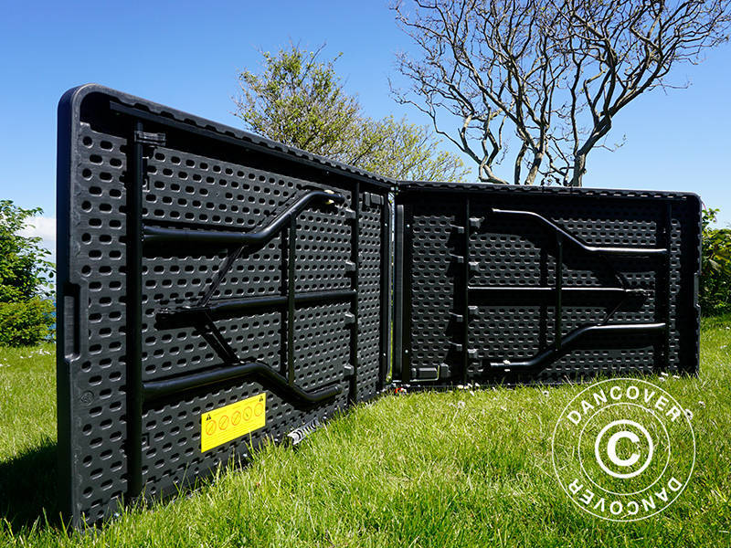 Hopfällbart bord 240x76x74cm, Svart (25 st.)