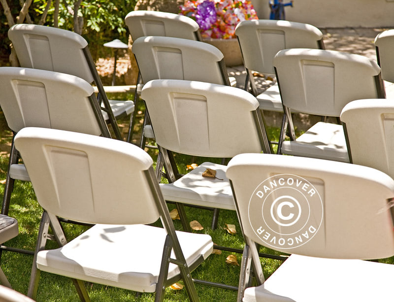 Klappstol, 48x43x89cm, Ljusgrå/Vit, 24 st.