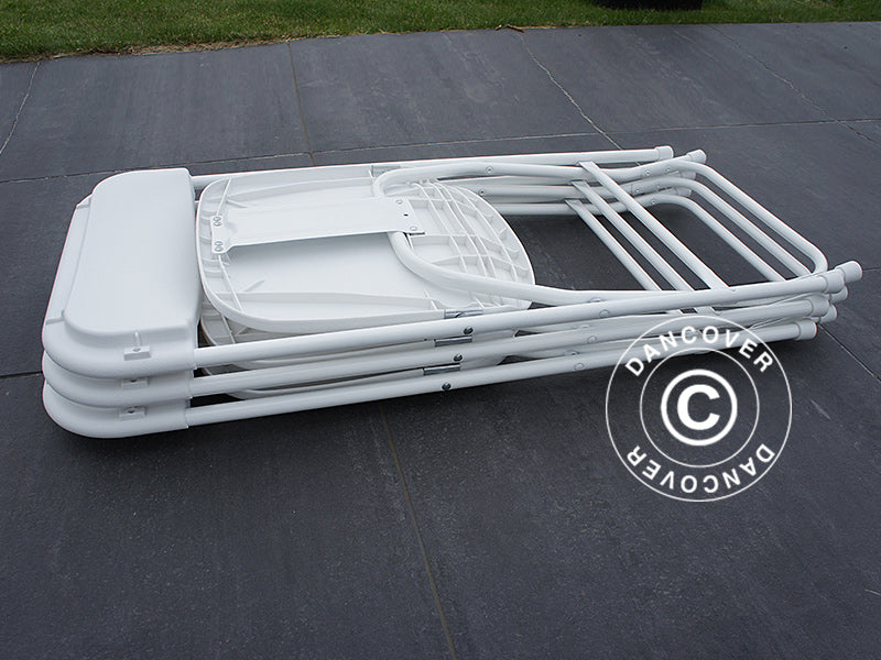 Klappstol 44x44x80cm, Vit, 8 st.