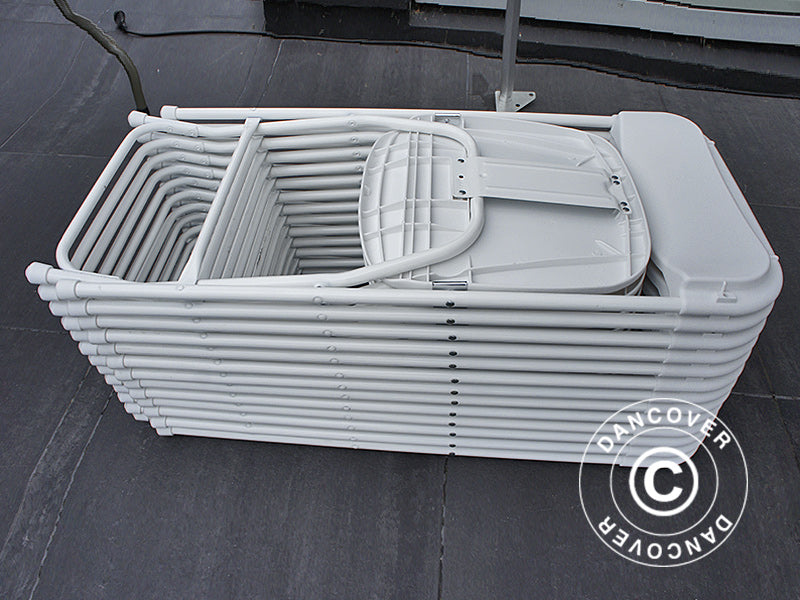 Klappstol 44x44x80cm, Vit, 8 st.