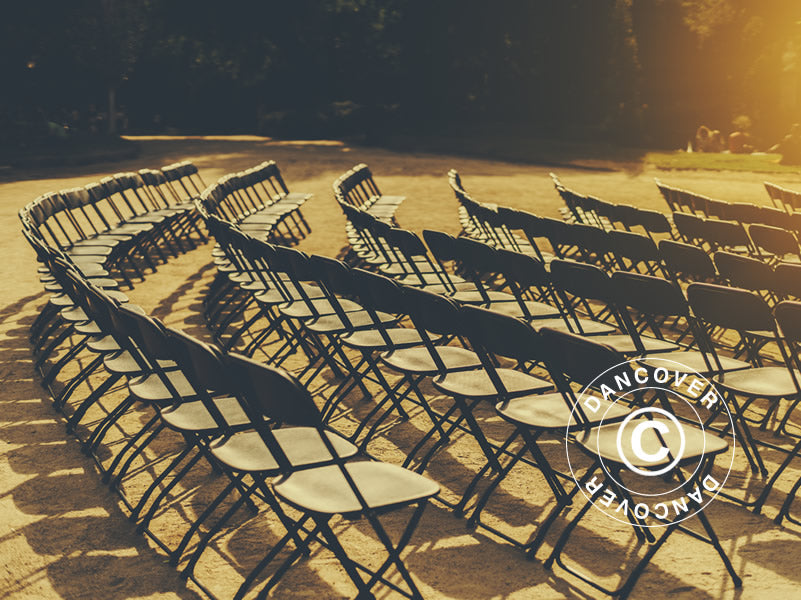 Klappstol 44x44x80cm, Svart, 24 st.