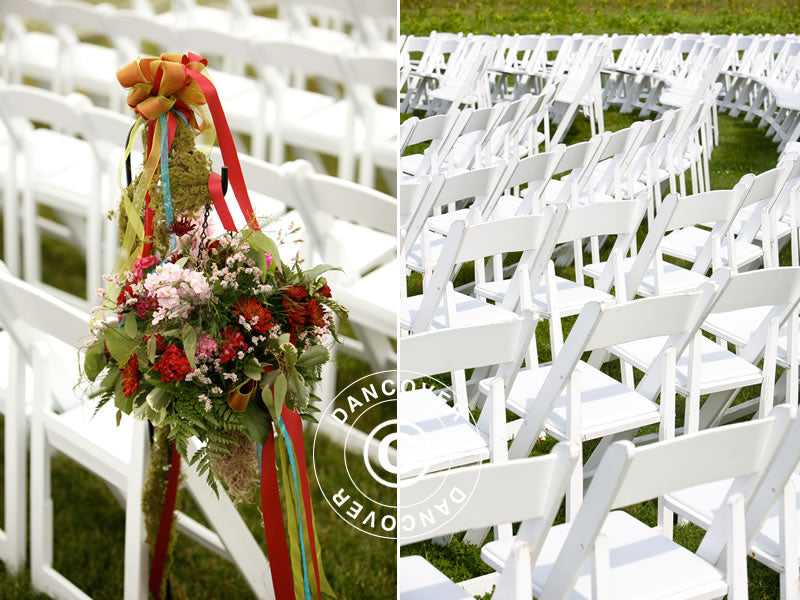 Klappstol 44x46x77cm, Vit, 4 st.