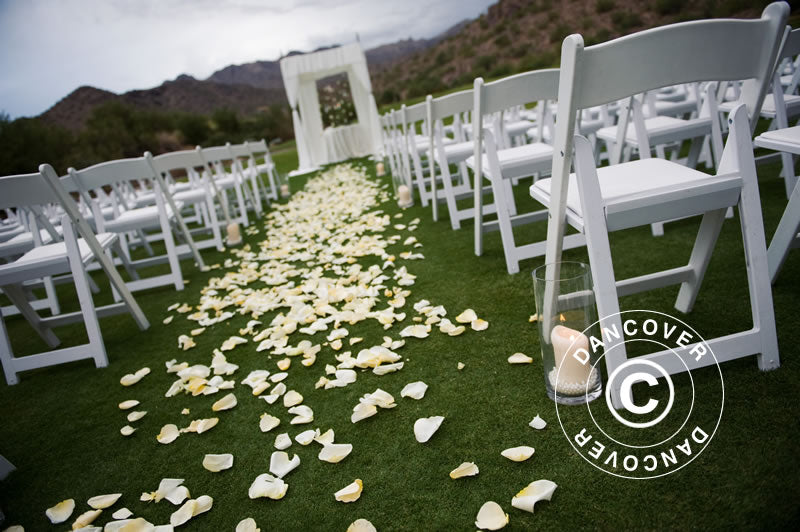 Klappstol 44x46x77cm, Vit, 8 st.