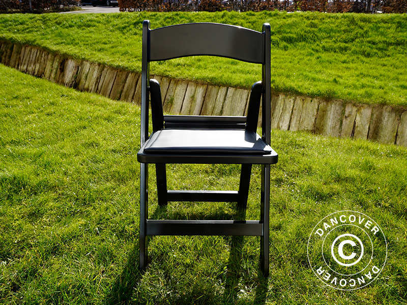 Klappstol, Svart, 44x46x77cm, 4 st.