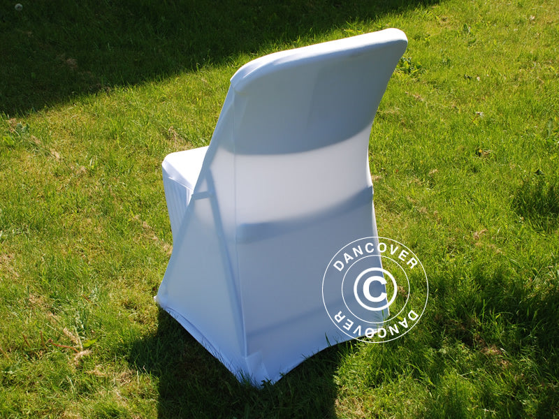 Stolöverdrag med stretch 48x43x89cm, Vit (1 st)