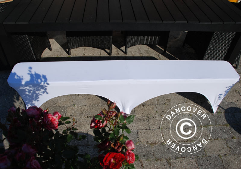 Bänköverdrag med stretch 183x28x43cm, Vit