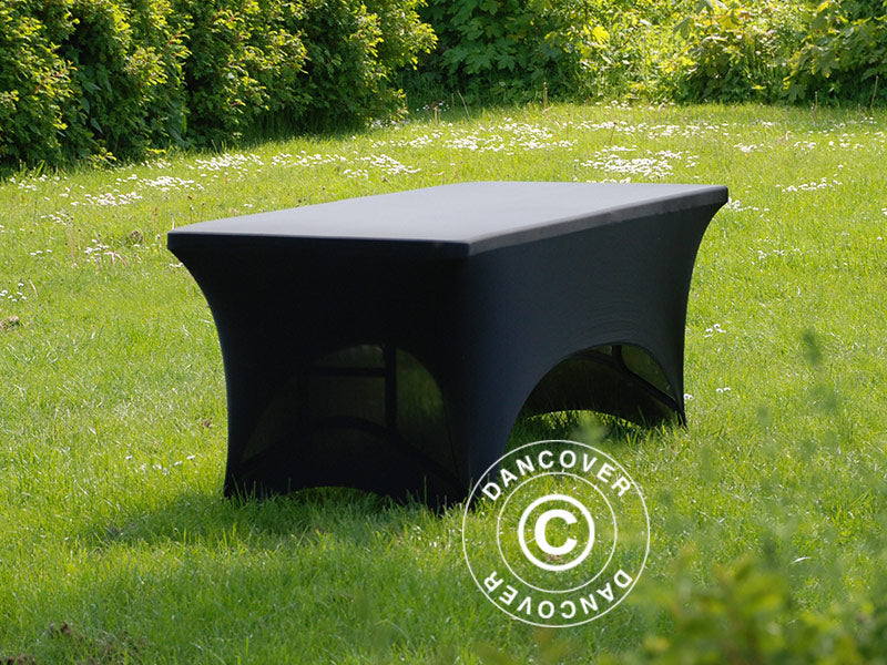 Bordsöverdrag med stretch 183x75x74cm, Svart