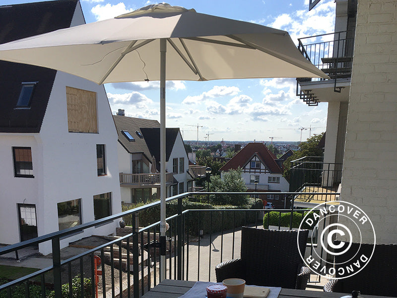 Parasollfäste till balkonggaller, Svart