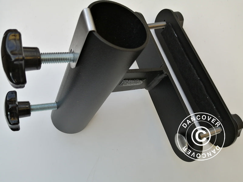 Parasollfäste till balkonggaller, Svart