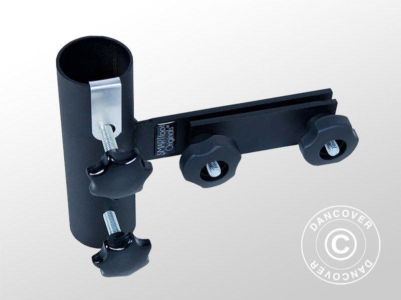 Parasollfäste vertikalt till balkonggaller, Svart