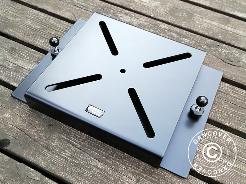 Parasollfot Frihängande för träterrass, 25x25cm, Svart